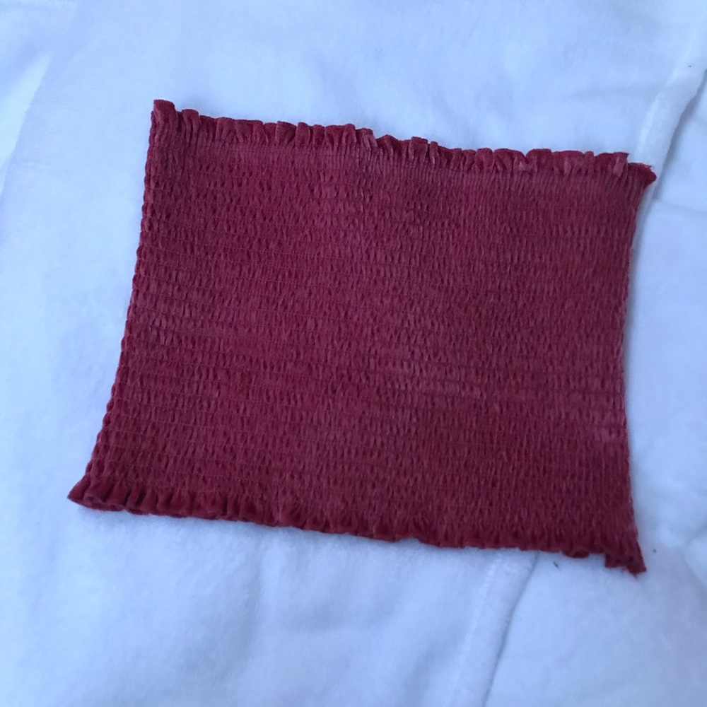 velvet pink hollister tube top